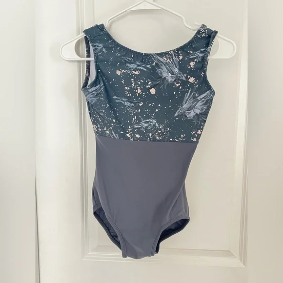 Luckyleo “Nevermore” Raven print Halloween “Flight” style leotard size M - Picture 1 of 4